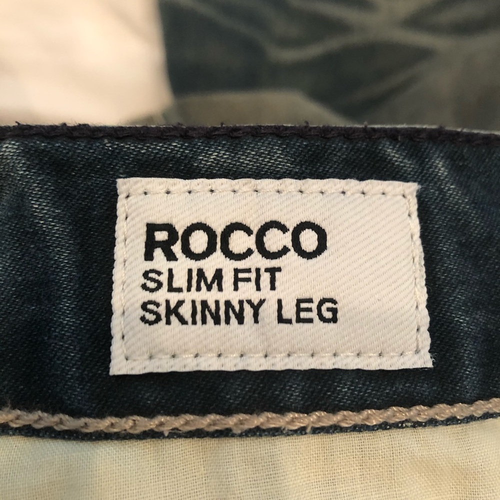Express Rocco Slim Fit Distressed Blue Jeans 33x32 - Picture 6 of 9